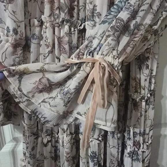 NWT Nicola Bathie/Antonio Melani Claire Floral Chiffon Tiered Ruffle Midi Dress. - Picture 9 of 16